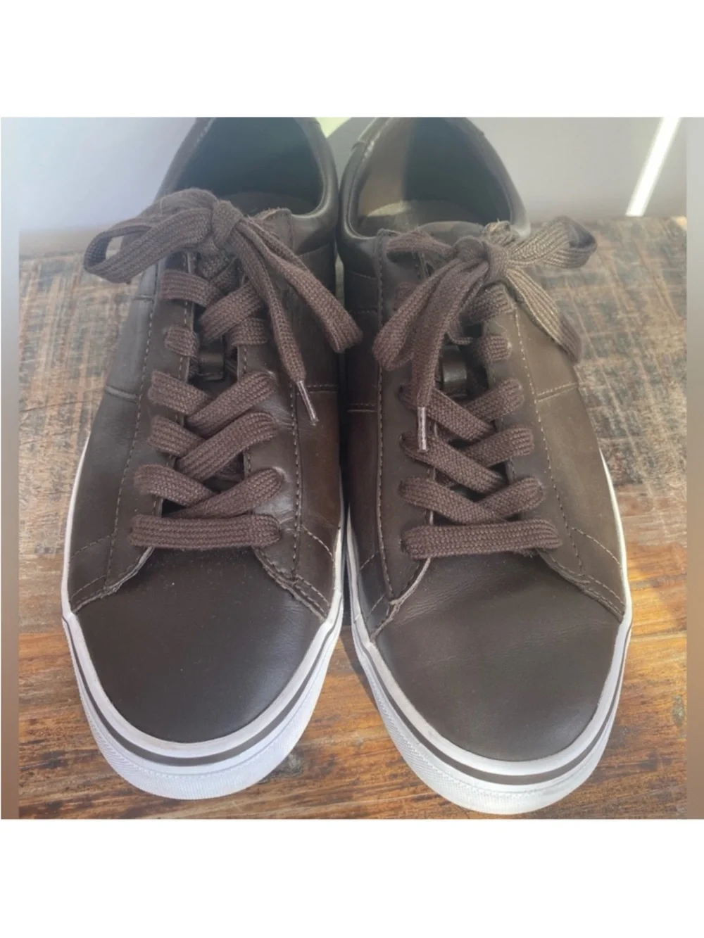 Polo Ralph Lauren Brown Leather Sayer Sneaker